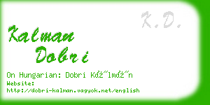 kalman dobri business card